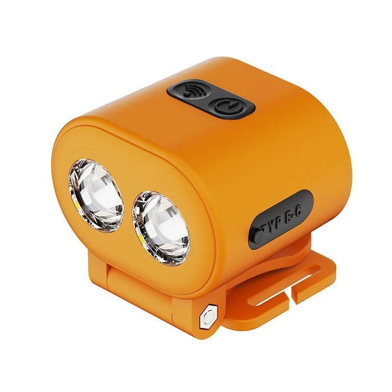 New LED Sensor Bright Headlamp, Long-Lasting Li-ion, Portable Waterproof, Clip-on Cap Light, COB Silicone for Night Running