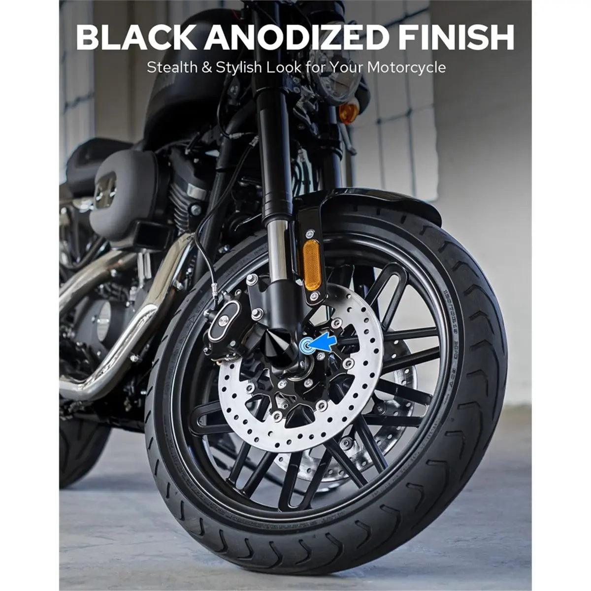 ABUA Front Axle Nut Covers for ,CNC Axle Nut Caps for Touring// Dyna/Trike Glide 2008-Later