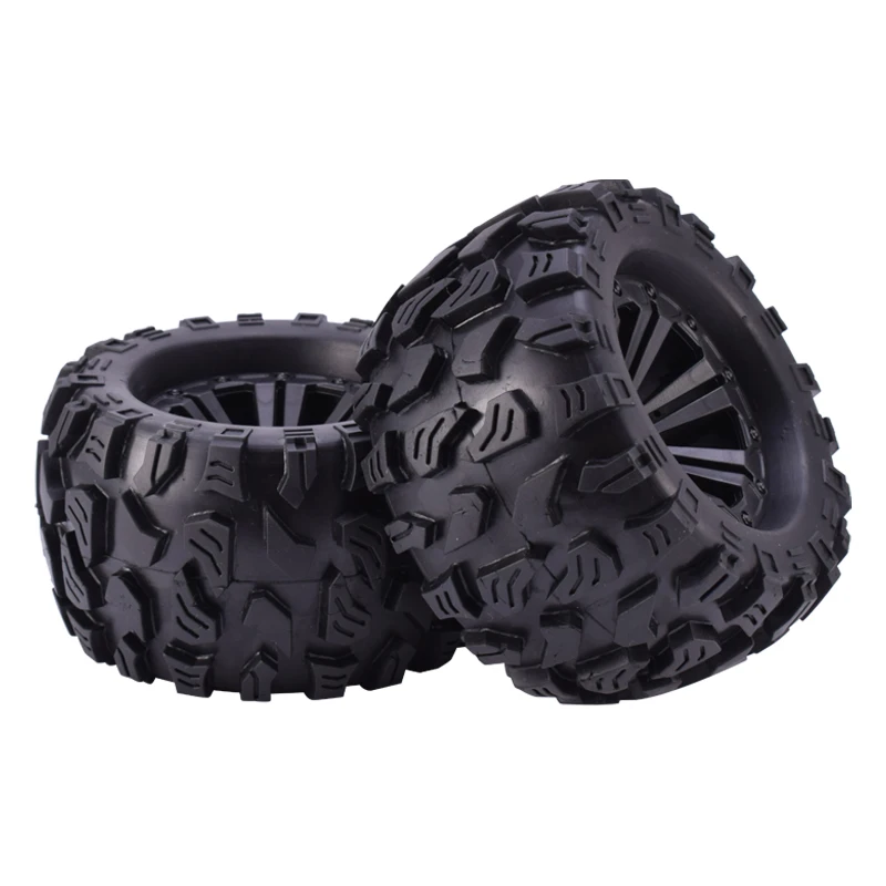 2pcs ZD 12mm Racing HEX &125mm Wheels Tires For 1/10 Monster Truck Off Road HPI HSP Savage XS TM Flux LRP