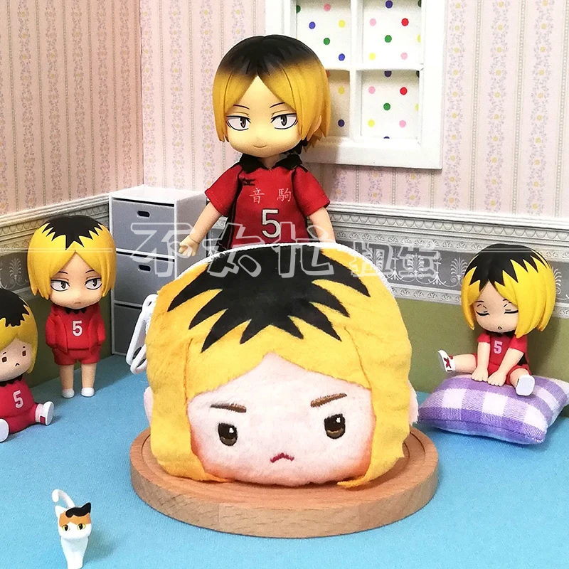 Haikyuu!! Surrounding Stuffed Plush Pendnt Hinata Tobio Tsukishima Kozume Tetsurou Big Face Turns Into Coin Purse Gashapon Toys