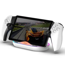 Base de chargement avec type C pour console de jeu PlayStation Portal, support de support PSP portable, jeu PS Portal avec lumière RVB