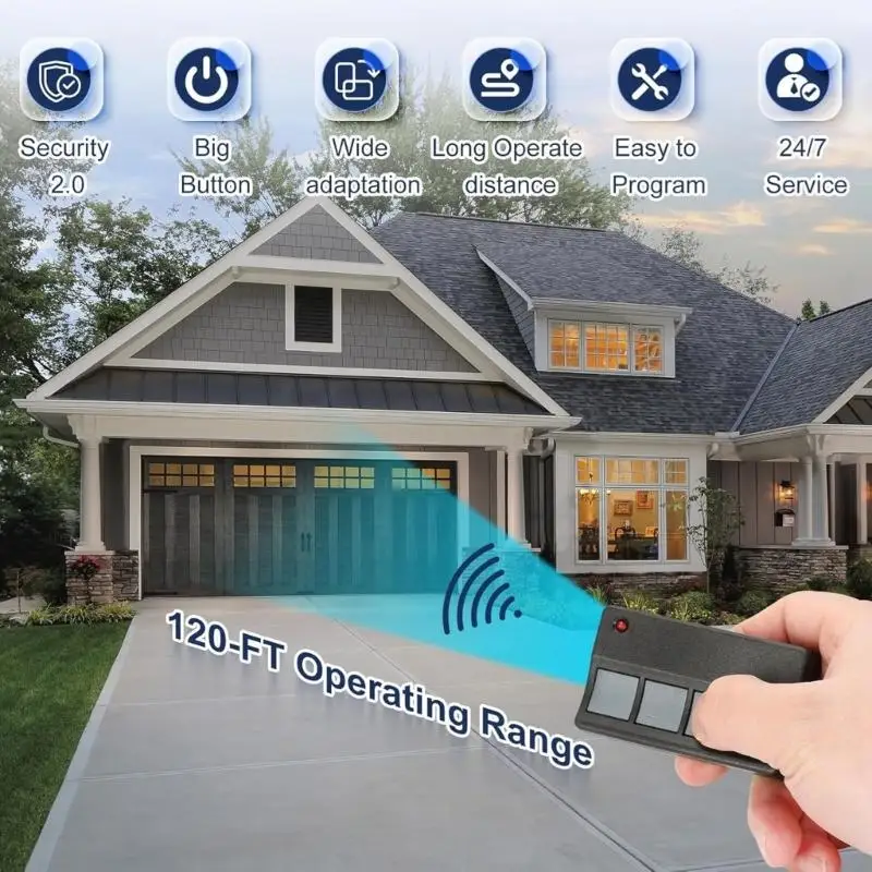 N58d 2 pacco porta garage Remote Control Garage Apri in plastica Remoto Adatto per vari modelli con codifica