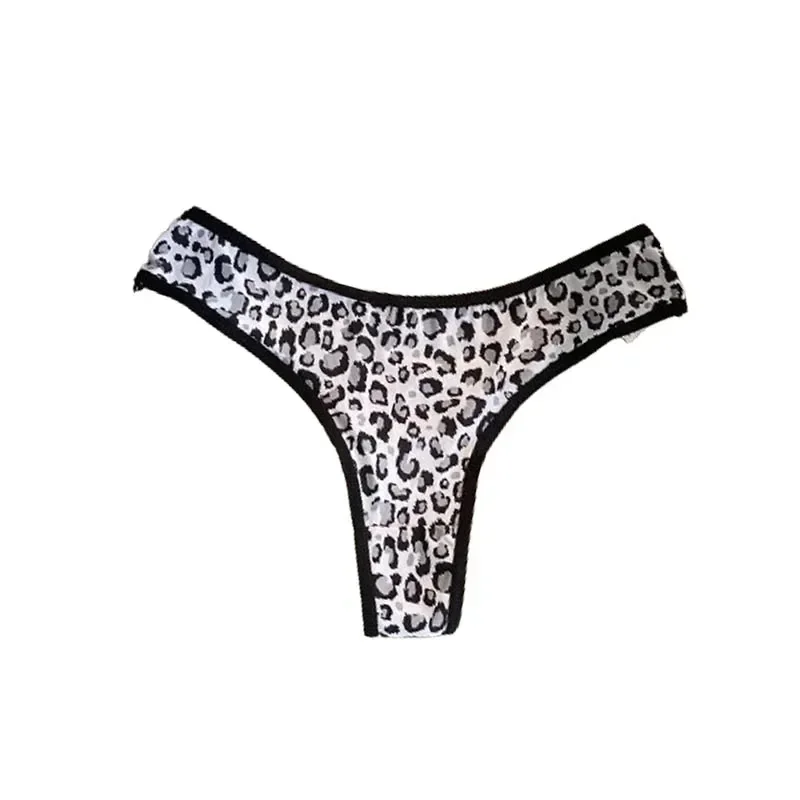 Leopard-print Sexy Underwear Women Low Waist Lace Women Panties Seamless Silk Cotton Hollow Out Thongs Female Briefs Underwear