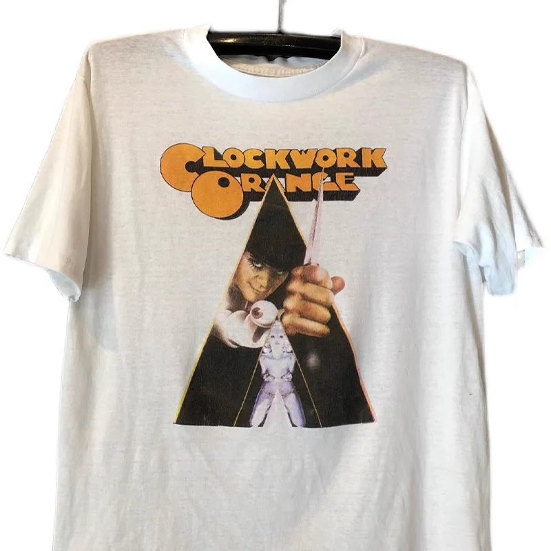 Clockwork Orange movie print Japanese retro cool cotton short-sleeved T-shirt