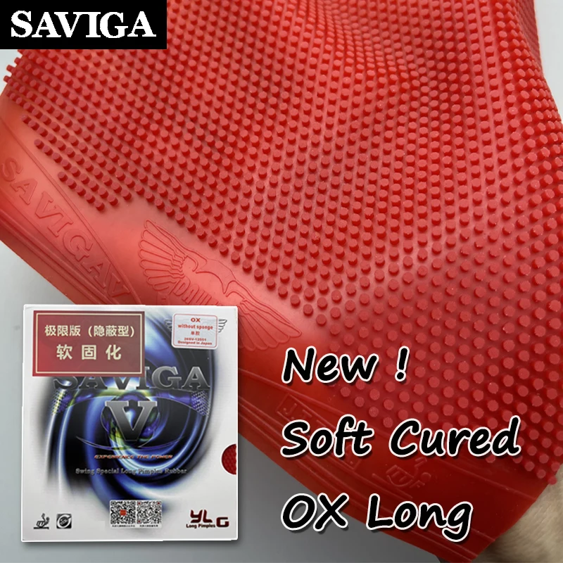 

NEW SAVIGA Soft Cured OX Long Pips Table Tennis Rubber Medium Particles 1.8-2.1mm Ping Pong Rubber without Sponge for Training
