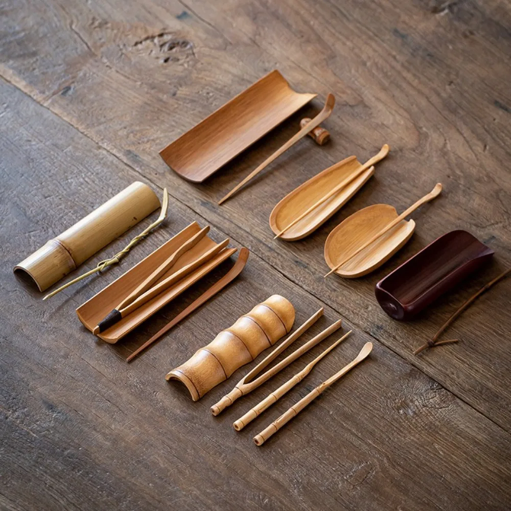 

Natural Tea Ceremony Accessories Vintage High Quality Bamboo Tea Scoop Handmade High Temperature Resistance Tea Needle home