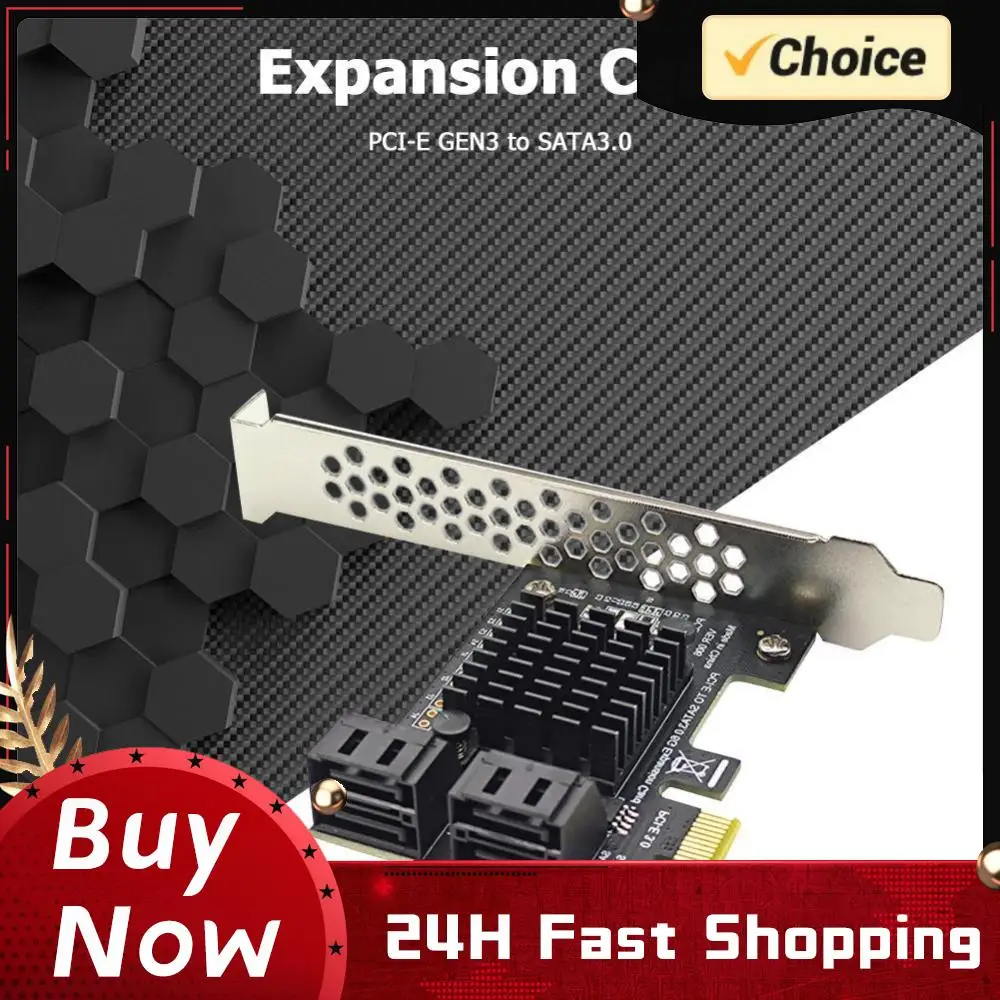 

Модуль-адаптер с 4 портами SATA III PCIe, карта-конвертер 6 Гбит/с SATA 3.0 в PCI Express 1X с кронштейном
