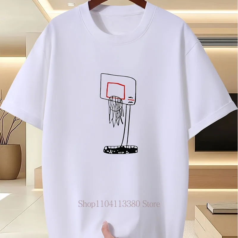 Basketball Basketball Hoop Print T-shirts for Men Summer Casual Fashion Streetwear Hip Hop Tops Comfort Crew Neck Short Sleeve Cotton Tees - Aliexpress Deal