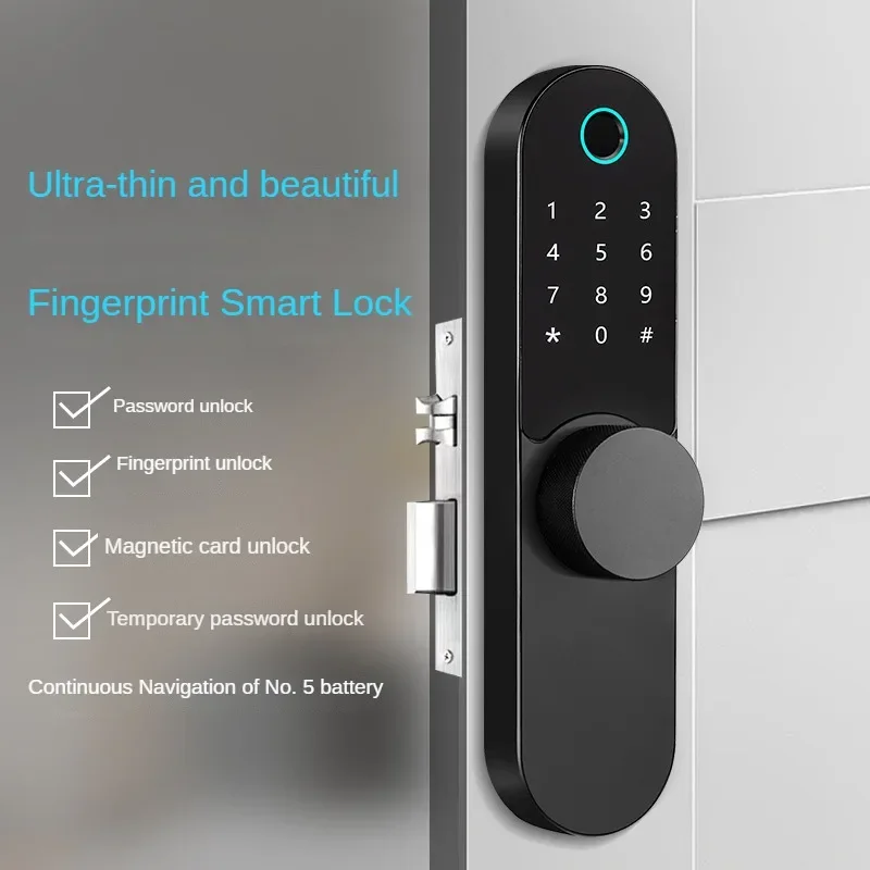 Indoor door fingerprint password lock office rental hotel apartment door lock APP Bluetooth home electronic lock