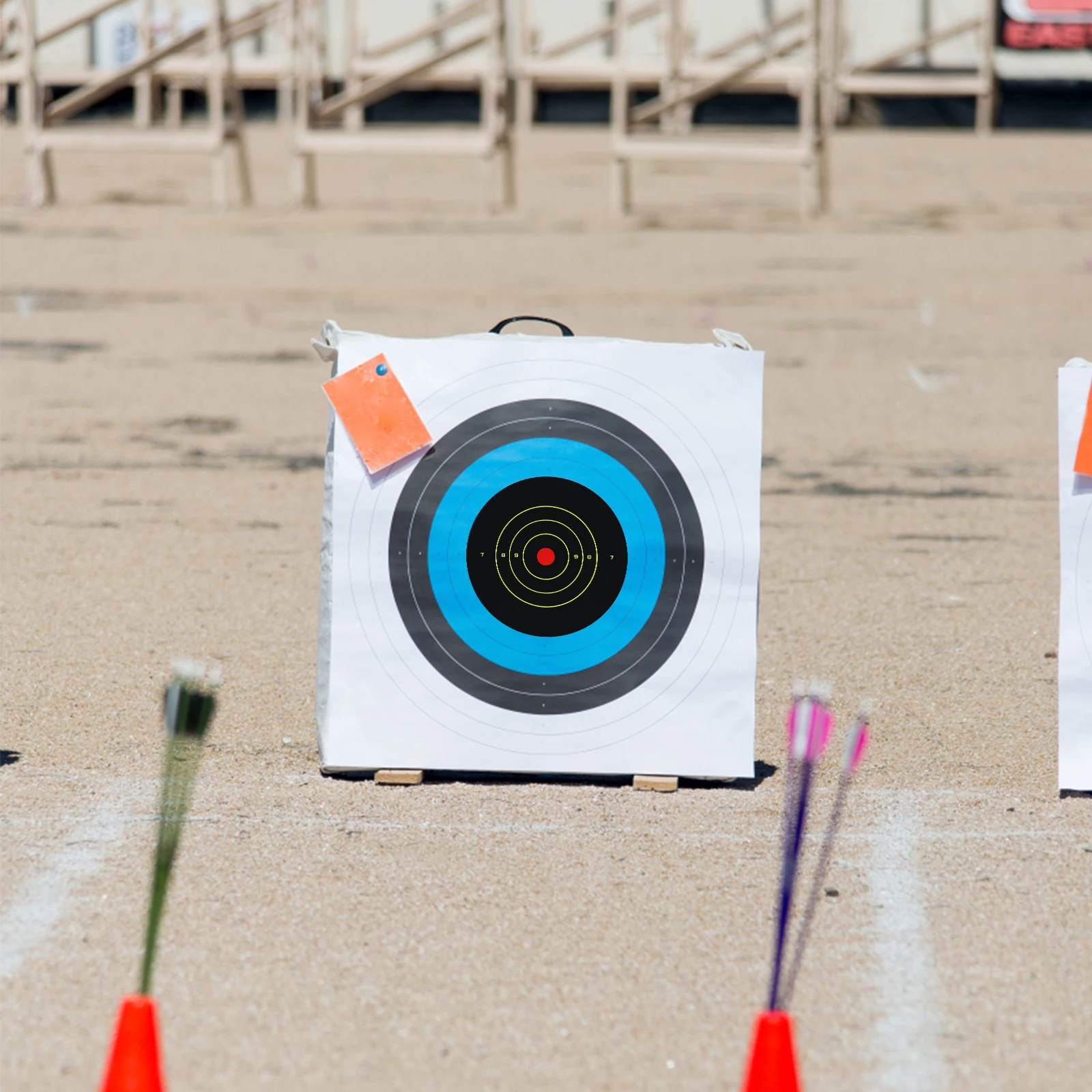 

25 pcs Aiming Stickers Shooting Targets Round Exercise Paper Self Adhesive Fluorescent Practical Sports Archery Indoor