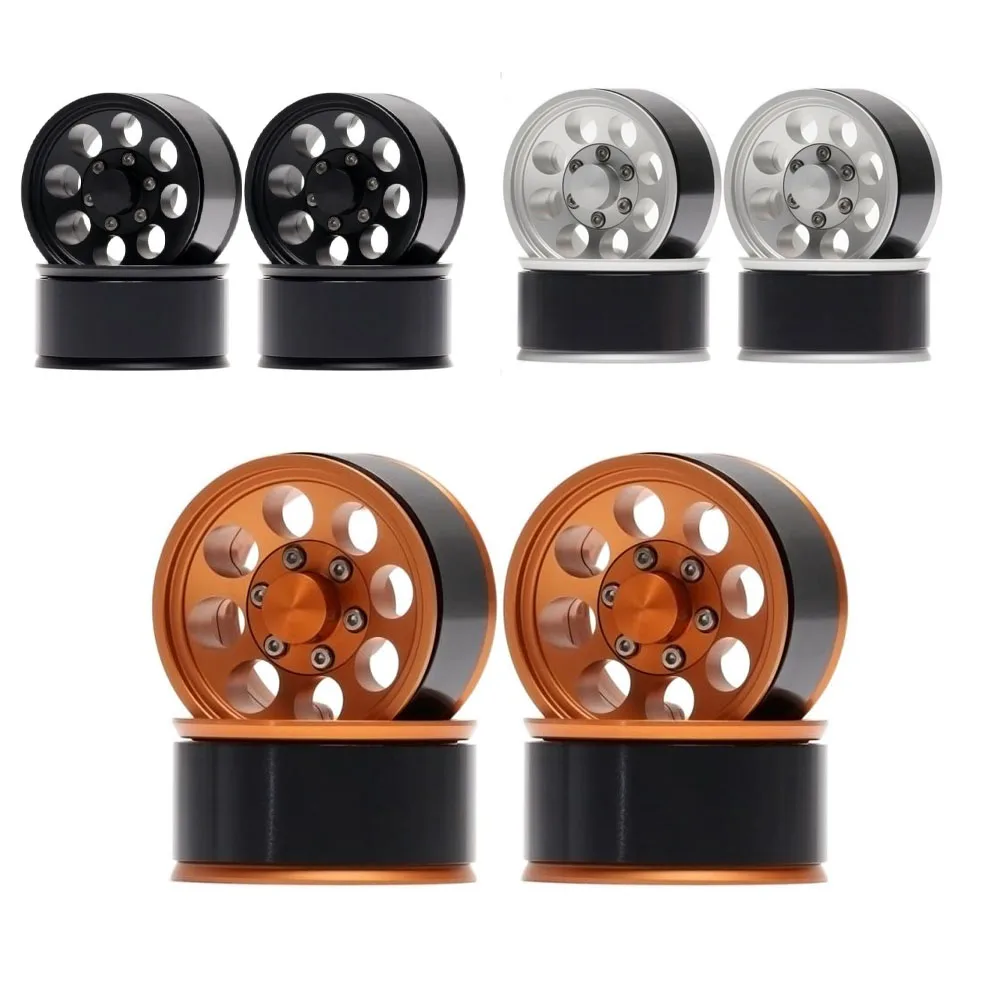 

4pcs 1.55 Inch Metal Wheels Hub for 1/10 RC Crawler Car AXIAL SCX10 90046 Traxxas TRX4 Defender RC4WD D90 Wraith Wrangler Jeep