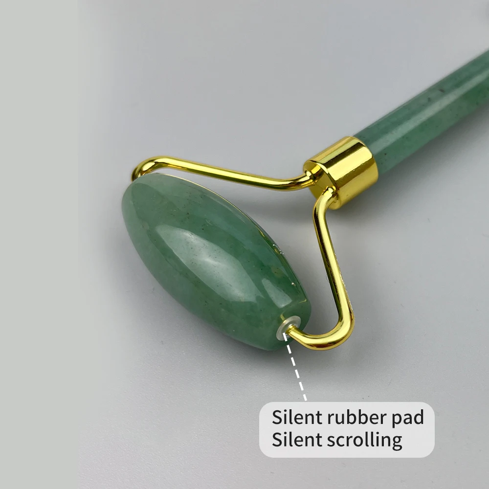 ลูกกลิ้งนวดหน้าหยก 1 ชิ้น - ลูกกลิ้งหยกตงหลิง เครื่องมือนวดหน้า - เครื่องนวดหน้าแบบลูกกลิ้งสองหัวเฉพาะทาง