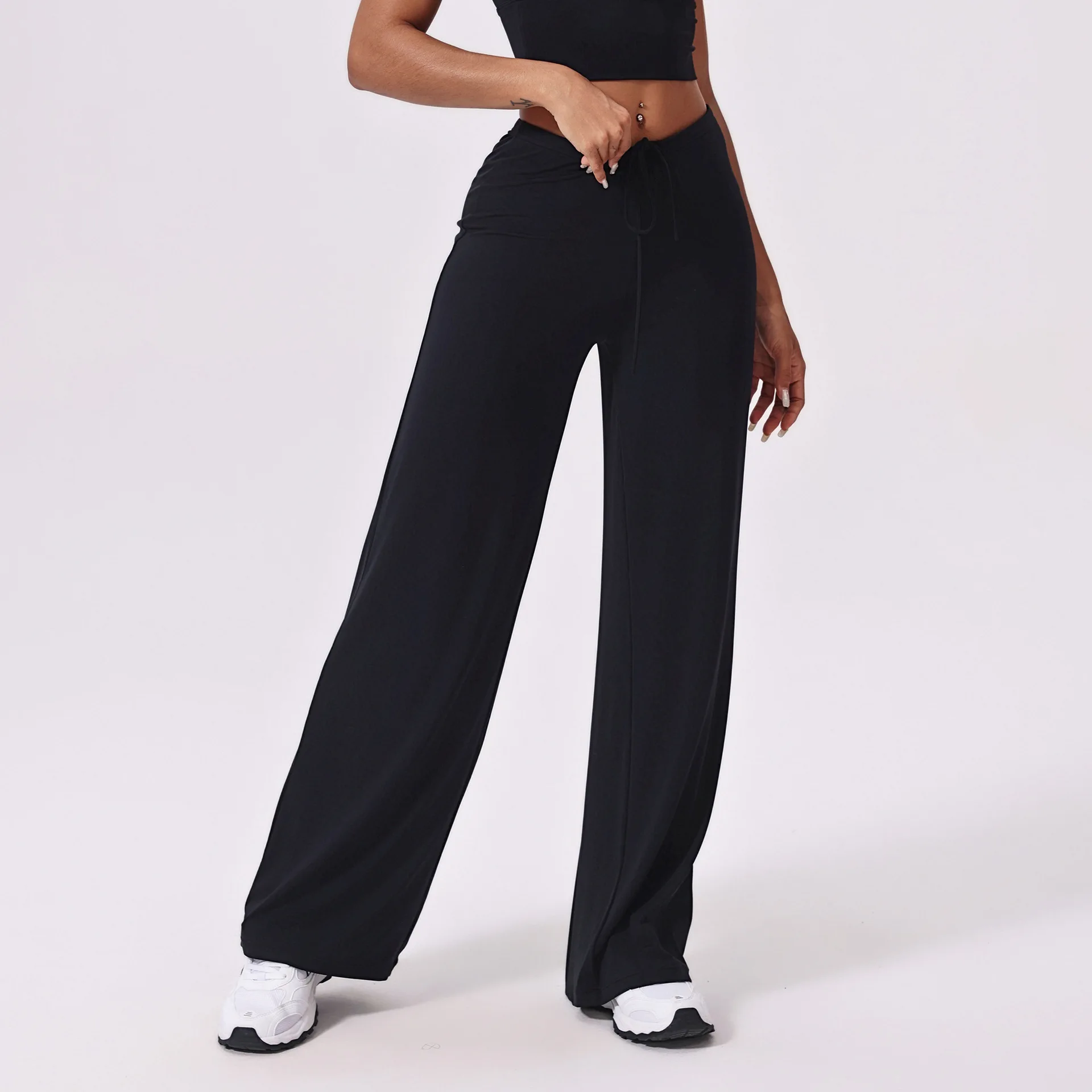 Antibacterial Cooling Wide Leg Sweatpants for Women Tummy Control & Soft Flowing Fabric for Yoga/Running/Fitness/Outdoor Sports