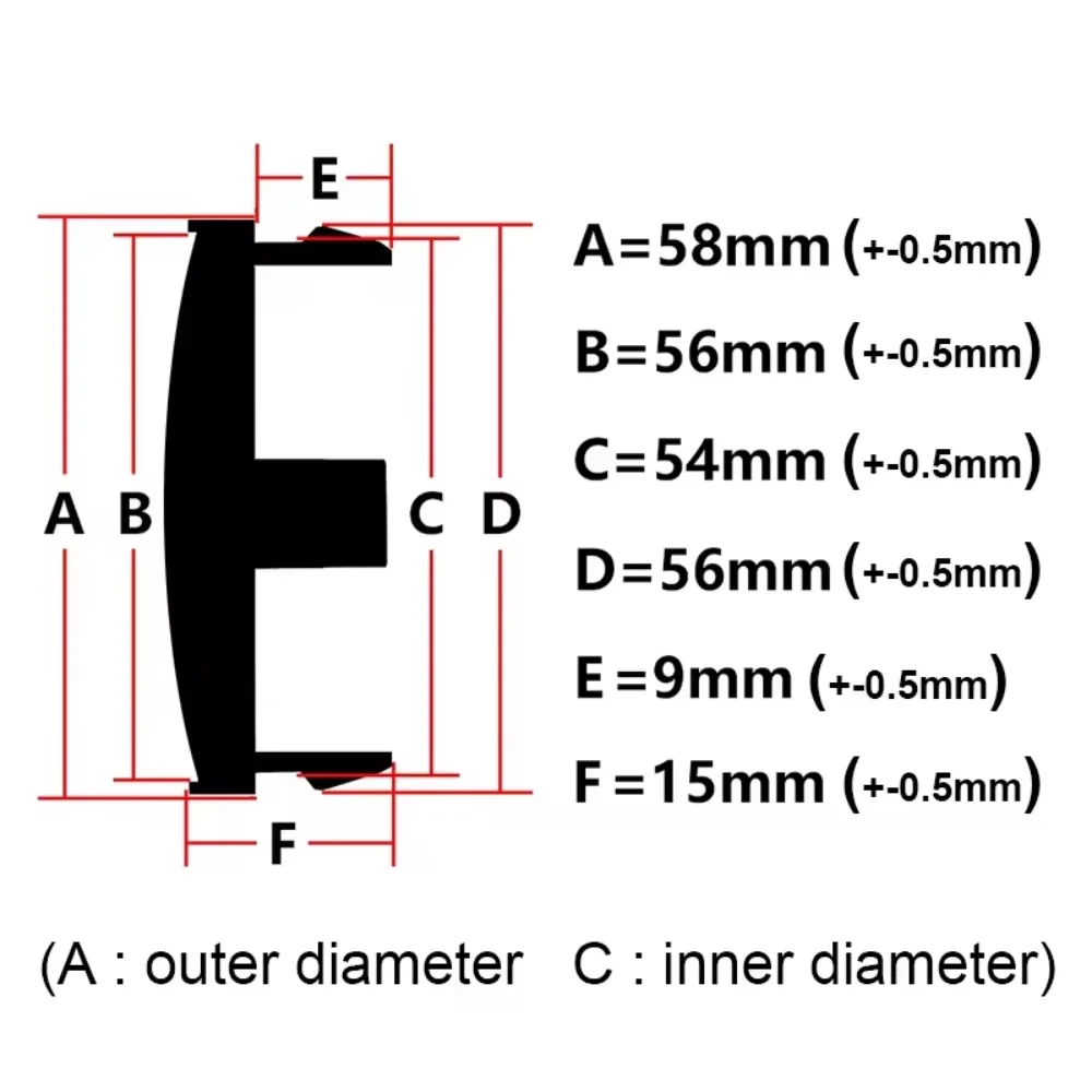 4pcs ABS 58mm(54mm) fit For56mm With Drop Glue Carbon Fibre LOGO Car Wheel Rims Center Hubcap Caps Cover Car Styling Accessories