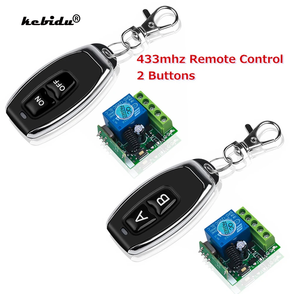 Hot Wireless 433mhz LED RF Remote Control DC12V 10A Relay 1 CH Switch Transmitter with Receiver Module Remote Control