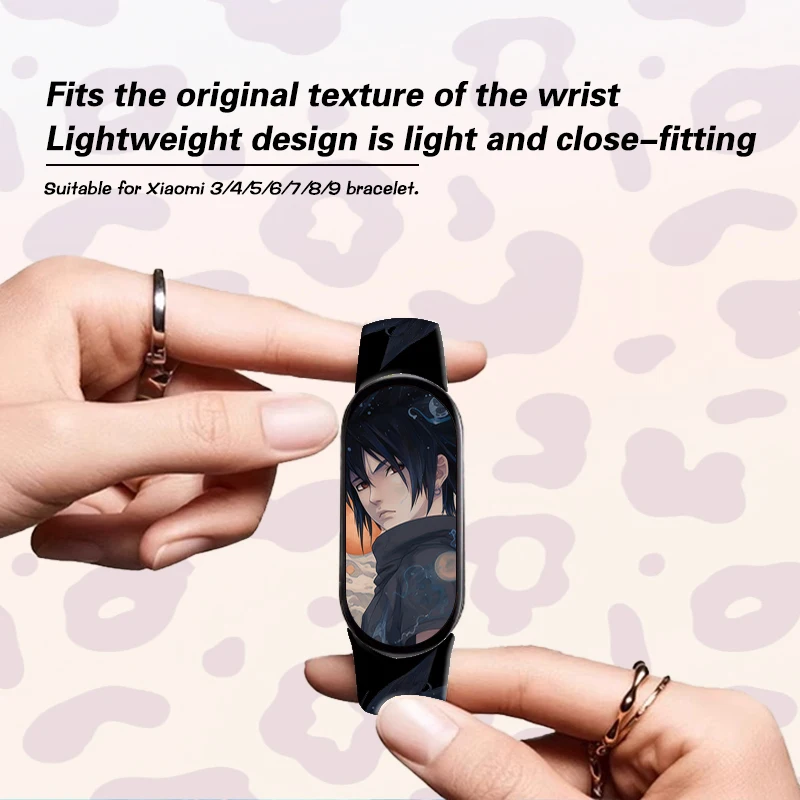 Браслет с принтом серии Наруто для Xiaomi Mi Band 10, сменный браслет для Mi Band 9 8, умный спортивный ремешок для часов