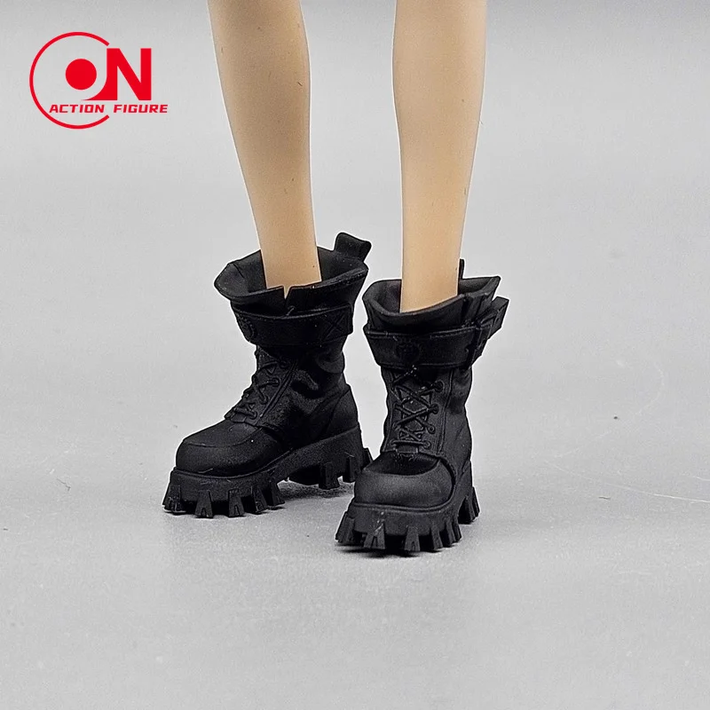 Bottes de Combat noires classiques, échelle 1/12, modèle adapté aux poupées corporelles de soldat féminin de 6 pouces