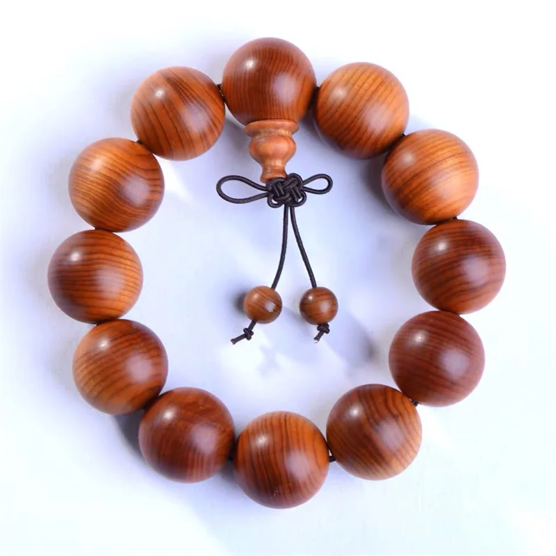 High-end Arborvitae Wood Beads Bracelet For Men Jewelry Trendy Handstring Male Buddhist Beads Bracelet With Fragrance