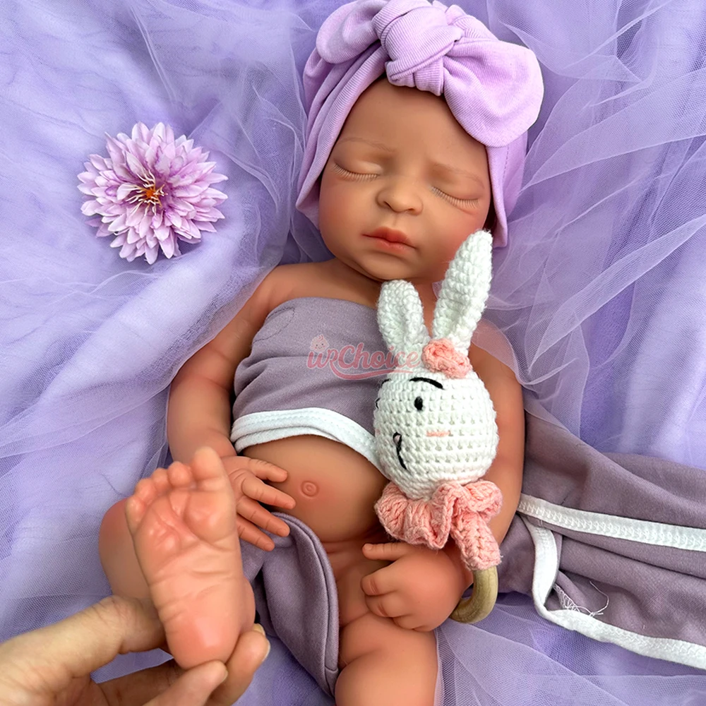 17 polegadas 3D pele realista silicone renascido bebê menina corpo macio completo realista pode usar chupetas boneca ponderada para colecionadores
