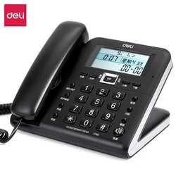 Deli 790 Corded Telephone Home Office Telephone Alarm Caller ID Display Records Date Time Display