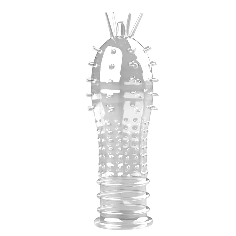 Sex toys Condom with Spikes Extension Reusable Condom Penis Sleeve Male Enlargement Time Delay Spike Clit Crystal Condoms