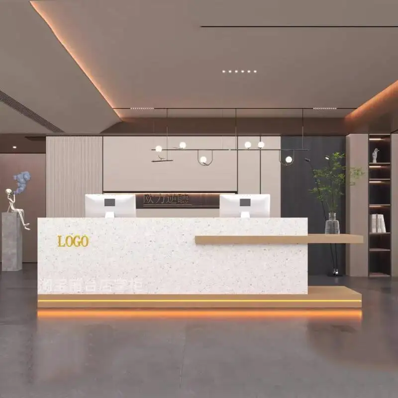 

Welcome Long Reception Desks Organizers European Display Hotel Reception Desks White Unique Mostrador De Tienda Lounge Furniture