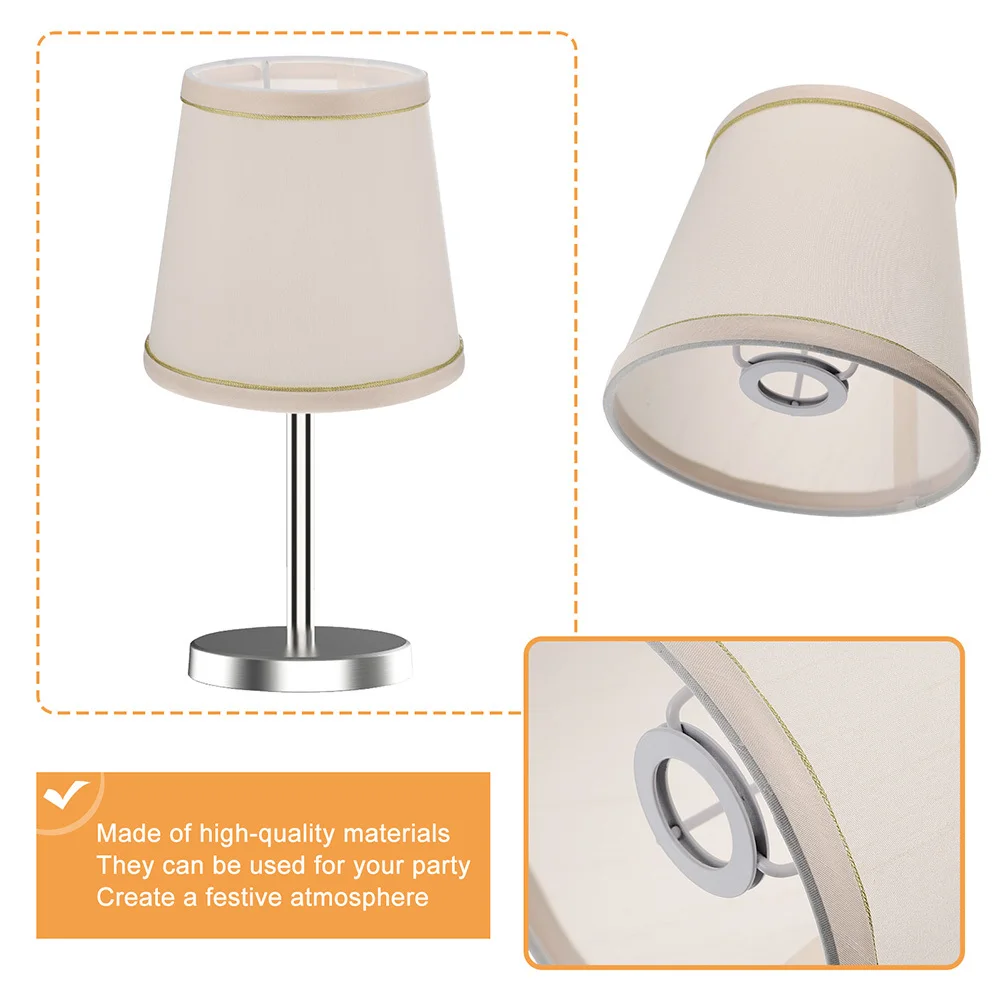 

2Pcs Fabric Lampshades Cream Light Shades for Home Decoration Living Room Showcase Clothing Store Easy Install Covers