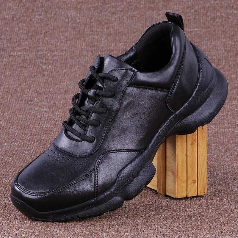 

Мужские повседневные кожаные кроссовки для бега, весенне-осенние, легкие, мягкие, для активного отдыха, дышащие, из натуральной кожи.