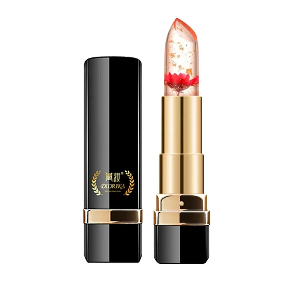 Transparante Gelei Bloem Lippenstift Temperatuur Kleur Veranderende Glans Rose Blauwe Lippenstift Make-Up Sexy Lip Hydraterende V7z5