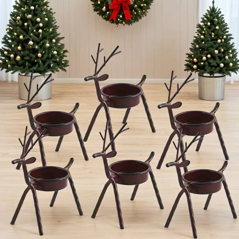 Iron metal crafts deer candlestick ornament standing family table table birthday party atmosphere decoration
