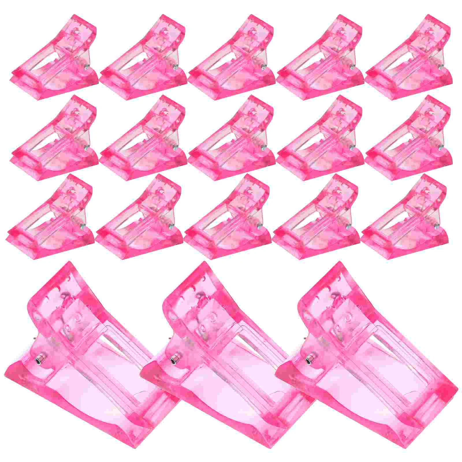 

20 Pcs Nail Clip Clips Manicure Tools Crystal Pinching Extension Clamps Supplies Abs Quick Building Tips