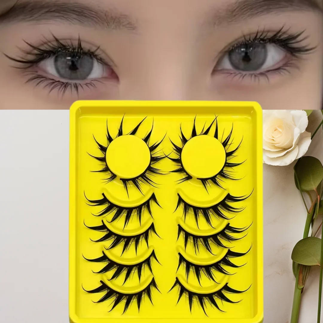 Lightweight false eyelashes, fox-like eyelashes, cute devilish little fairy natural style, one-piece daily office beautiful fals