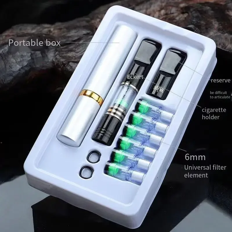 New Design Microfilter cigarette filter Recyclable Healthy Tobacco Pipe Multifunction Cleanable Smoke Mouthpiece Gadgets for Men