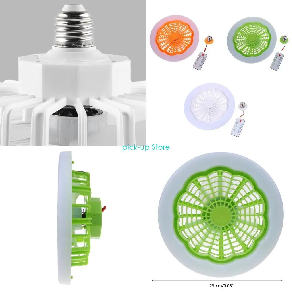 

Q5WA Universal 2-in-1 Fan Lamp Lwith Remote Control LED Cooler Light for Kitchen Home