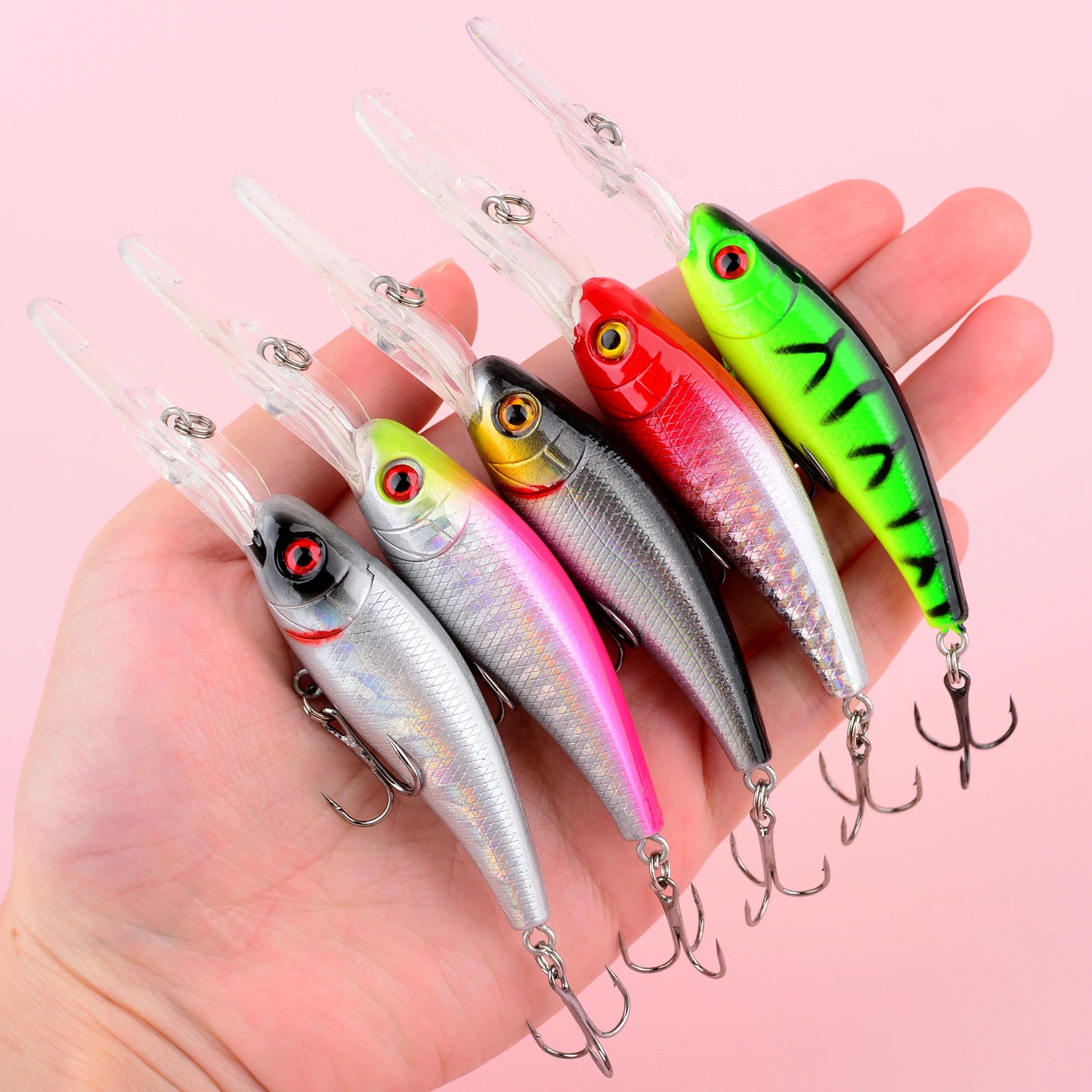 60mm 6g Long-Lip Minnow Angelköder Wobbler Tief tauchender schwimmender Kunstköder für Forelle, Barsch, Jerkbait, Swimbait Ausrüstung