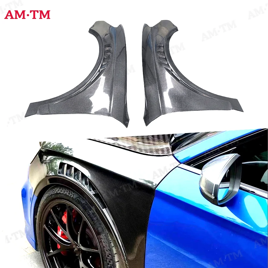 

For Audi A3 S3 2014-2020 Carbon Fiber Car Front Bumper Side Fender Air Vent Covers Trims Parts Upgrade Body kit