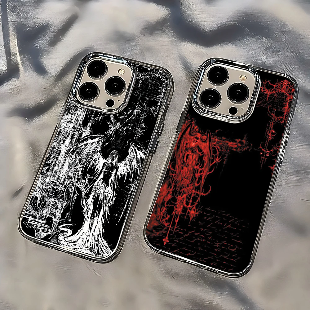 Gothic Cyber Sigil Cross Phone Case for Samsung Galaxy A56 A36 A26 A06 A55 A35 A16 A06 A54 A34 A25 A24 A15 A14 A73 A53 A33 4G 5G