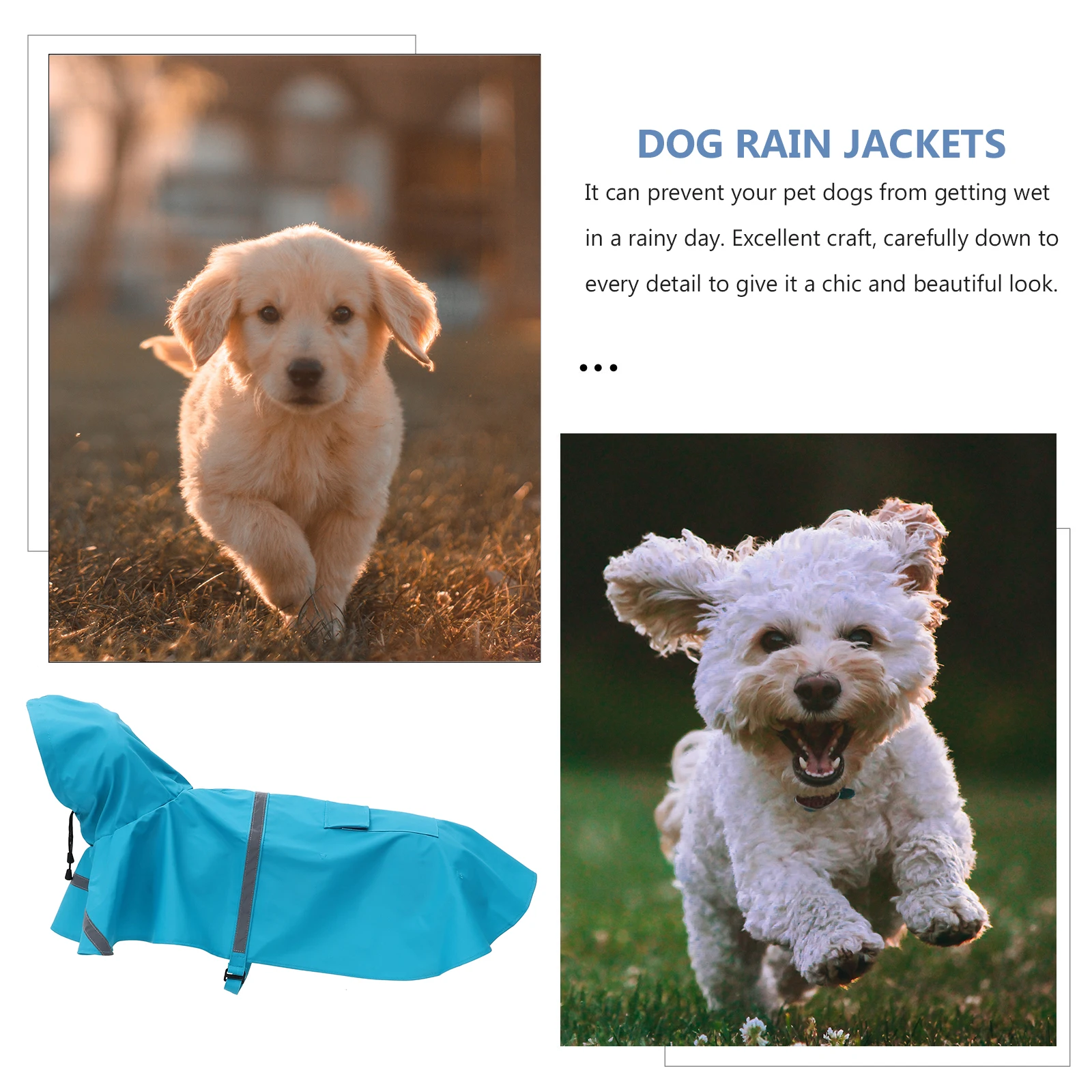 

Dog Raincoat Waterproof Coats for Medium Large Extra Large Dog Raincoat Dogs XL Lake Snow Jacket Pet Outdoor Clothes