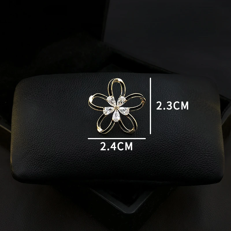 1368 Exquisite Flower Small Brooch High-End Women Fixed Clothes Buckle Collar Pin Original Corsage Neckline Accessories Jewelry