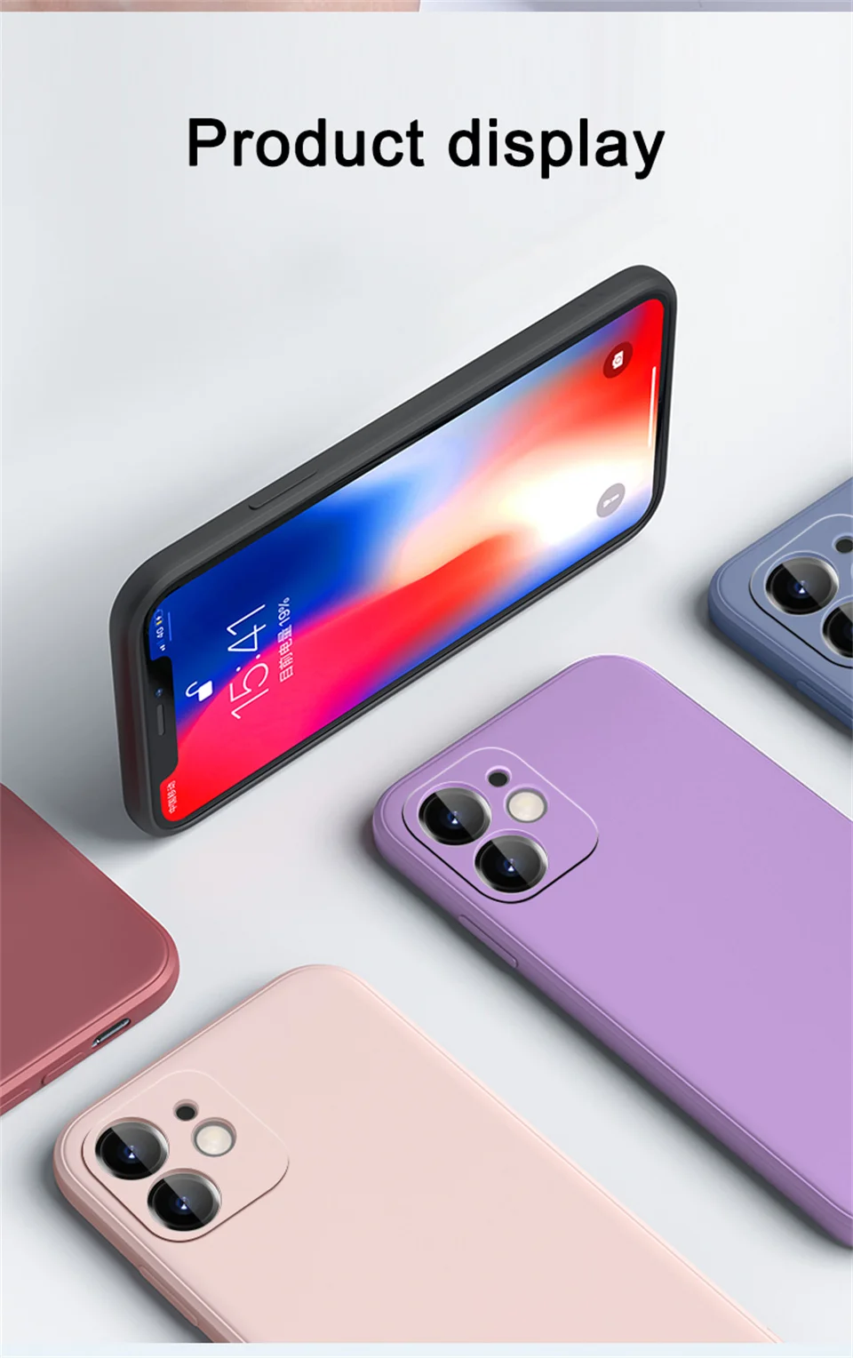 Luxuriöse, stoßfeste Hülle aus flüssigem Silikon für iPhone 17, 11, 12, 13, 14, 15 Pro Max, 7, 8, 15 Plus X XS XR Max, Mini-Rückseite, weiche Abdeckung – Detail 11