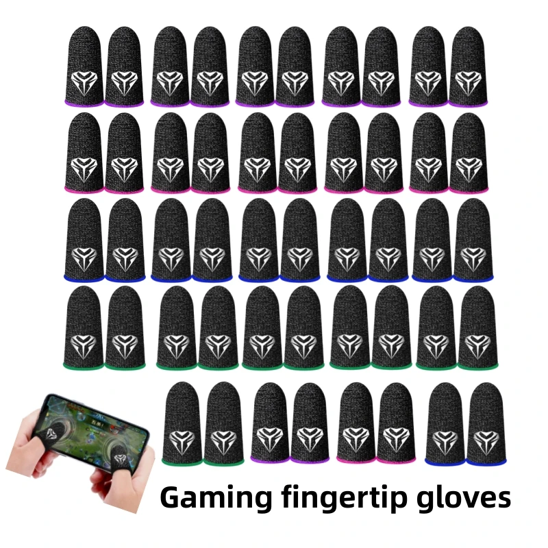 Mobile Game Fingertip Gloves Sweatproof Anti-slip Touch Screen Finger Sleeve Breathable Gaming Fingertip Cover For Gamer