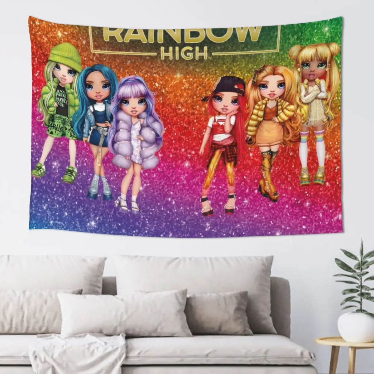 

Rainbow High Dolls Characters Tapestry Room Decorator Aesthetic Room Decorations Home Decorations Aesthetic House Decor Tapestry