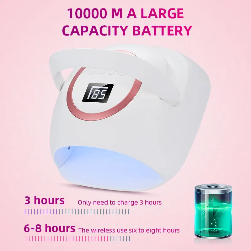 โคมไฟ LED UV 72W สำหรับเล็บโคมไฟแบบพกพาพร้อมเซ็นเซอร์อัตโนมัติเหมาะสำหรับอุปกรณ์เครื่องมือทำเล็บเจลแบบมืออาชีพ