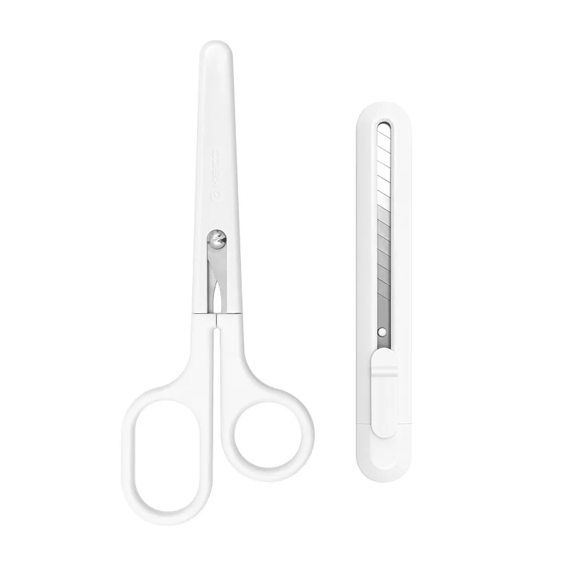 Kaco Original  LEMO  Scissors with Utility Knife Office Stationery Knife Waterproof and Rustproof  Shears paper cutting scissors
