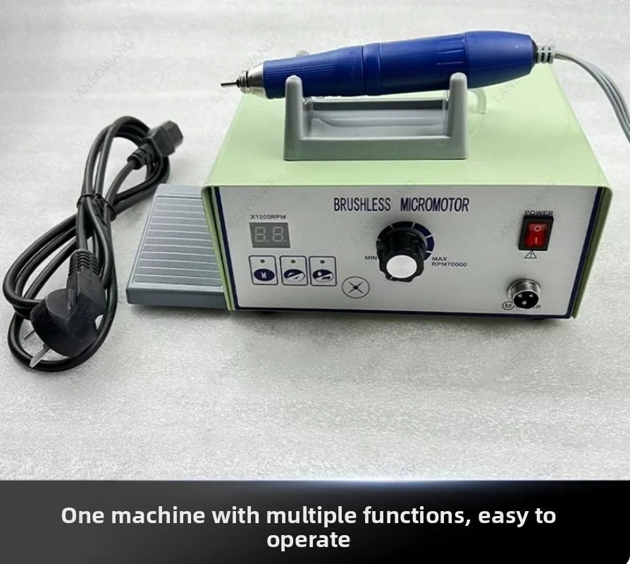 High Speed 70000/90000RPM Brushless Micromotor Polisher with Handpiece for Jewelry Engraving and Polishing Work
