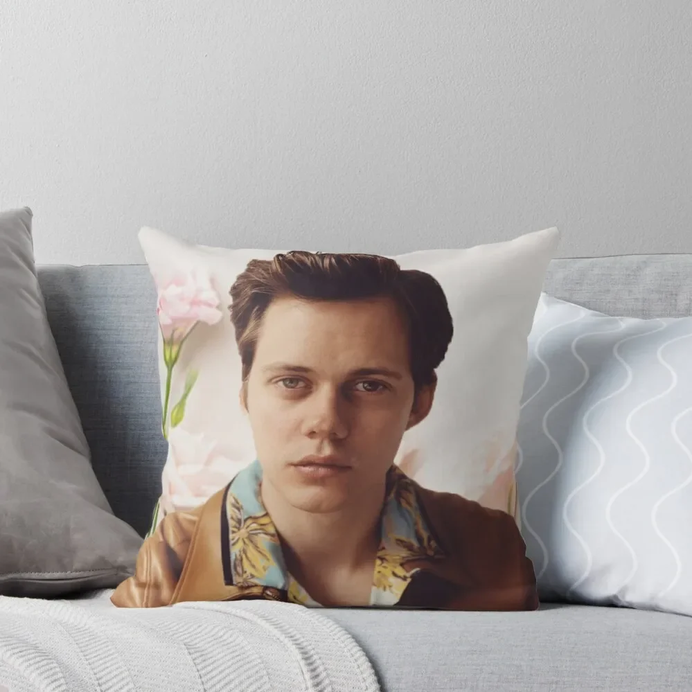 

Bill Skarsgard - Flower Prince Series IV Throw Pillow Christmas Covers Throw Pillow pillow cover christmas