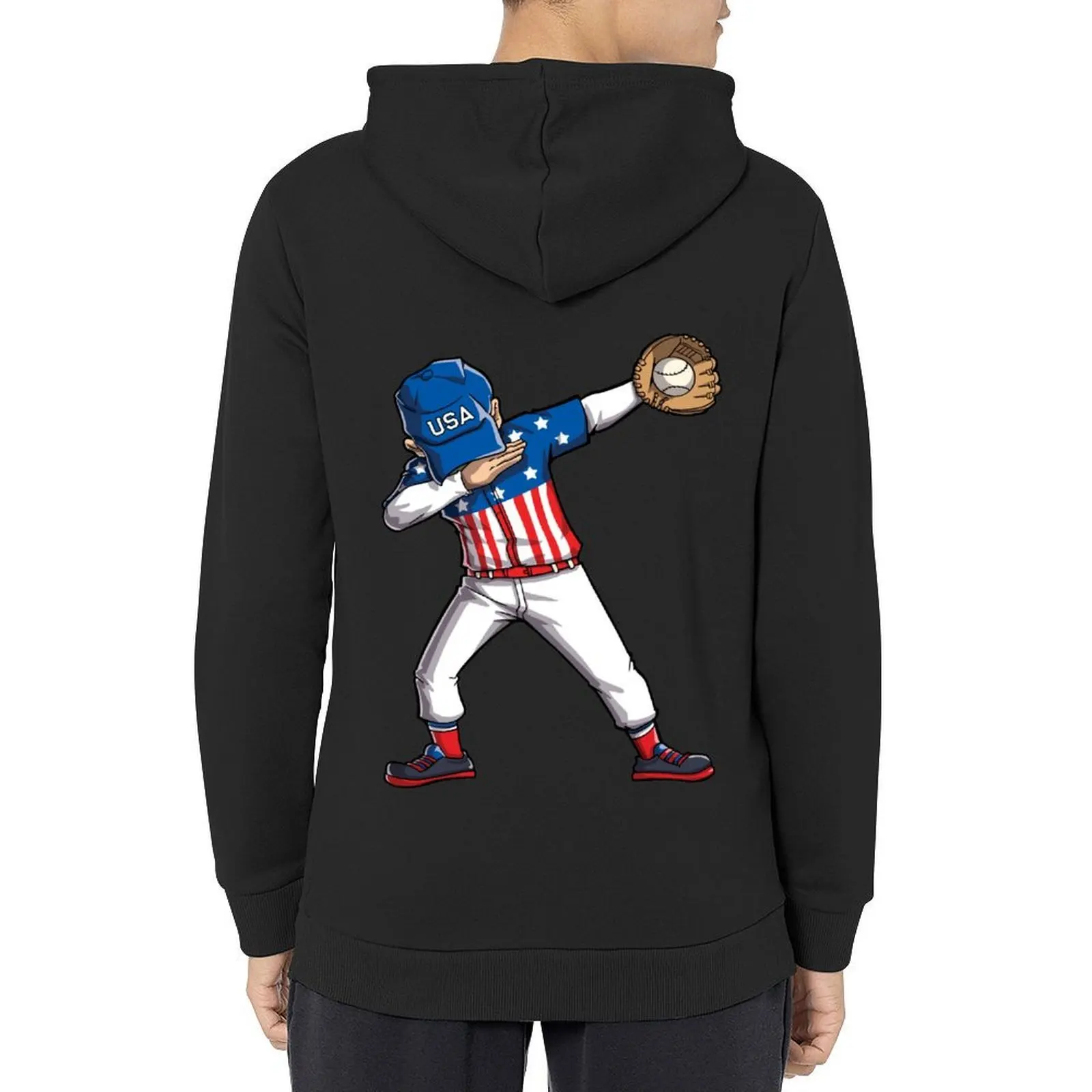 

Baseball Dabbing T Shirt USA Merica 4th of July Dab Dance Hoodie men's coat korean autumn clothes new hoodies and sweatshirts