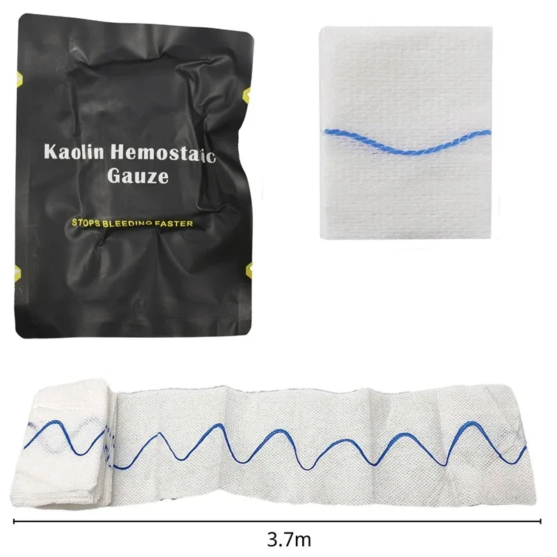 전술 응급 처치 붕대 야외 캠핑 카올린 지혈 거즈 부직포 키토산 거즈 시트