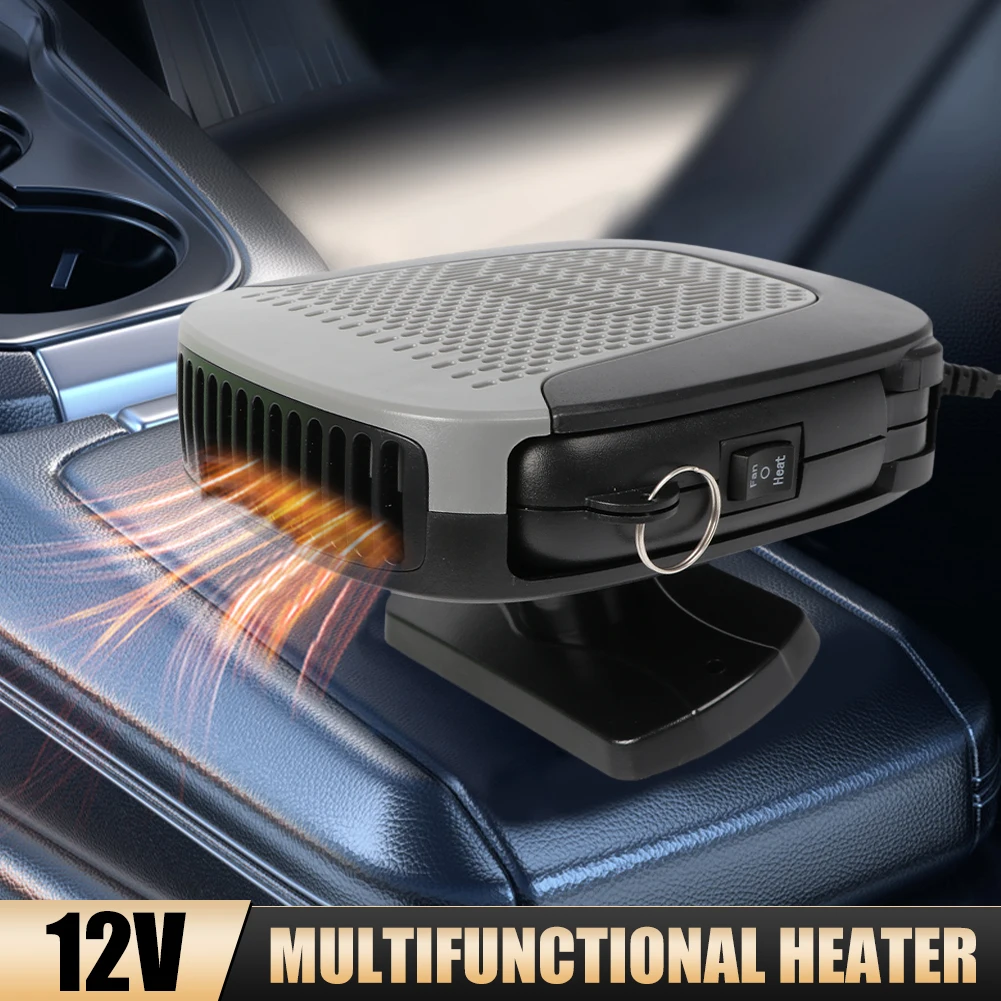 2 in 1 Portable Fast Heating Car Heater  Windsheild Defroster Windscreen Defogger Demister 12V 150W Plug in Cigarette Lighter