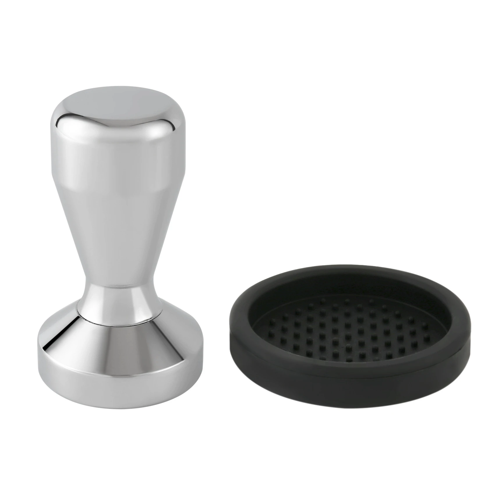 Coffee Tamper, Espresso Coffee Press 49mm Tamper Coffee with Silicone Tamper Mat